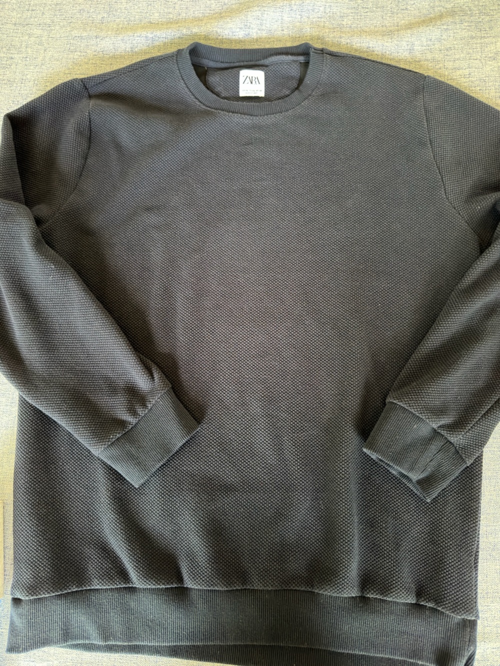 Zara Men's Crewneck Sweater - Charcoal